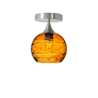 767 Semi-Flush Light-Bicycle Glass Co - Hotshop-Spun-Golden Amber-Brushed Nickel-Bicycle Glass Co