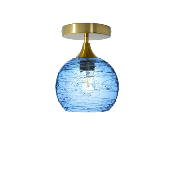 Spun / Steel Blue / Polished Brass