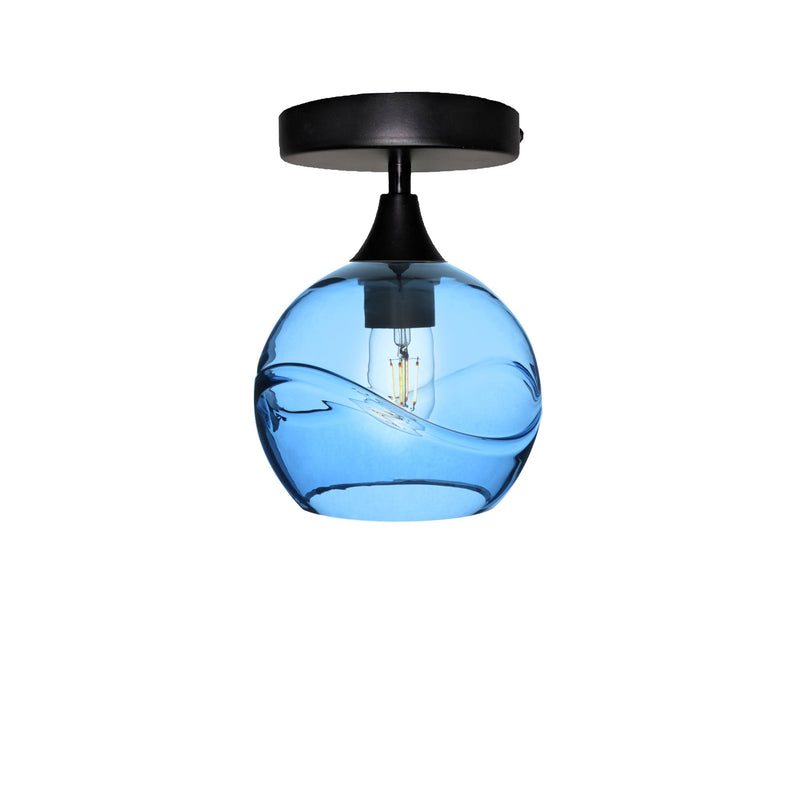 767 Semi-Flush Light — Swell / Steel Blue / Matte Black