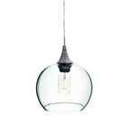 767 Single Pendant Light-Bicycle Glass Co-Brushed Nickel - 4ft Cord-Lucent-Eco Clear-Bicycle Glass Co