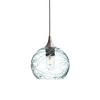 767 Single Pendant Light-Bicycle Glass Co-Antique Bronze 15ft Cord + Track Mount-Spun-Eco Clear-Bicycle Glass Co