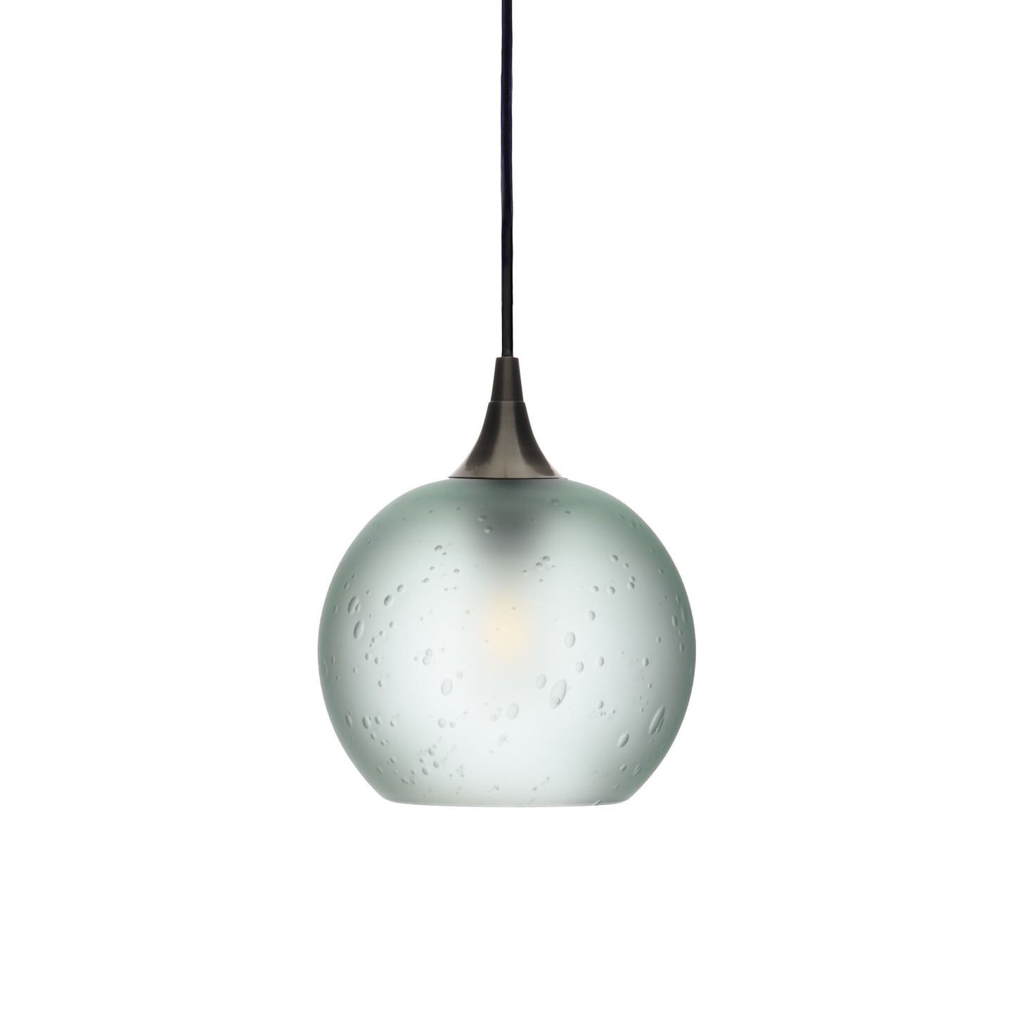 767 Single Pendant Light-Bicycle Glass Co-Antique Bronze - 4ft Cord-Celestial-Eco Clear-Bicycle Glass Co