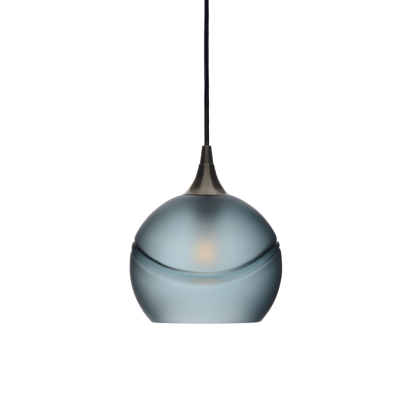 767 Single Pendant Light-Bicycle Glass Co-Antique Bronze - 4ft Cord-Glacial-Slate Gray-Bicycle Glass Co