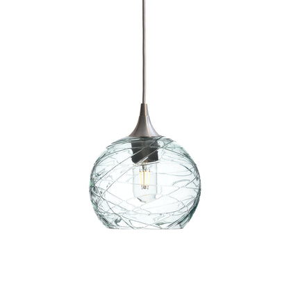 767 Single Pendant Light-Bicycle Glass Co-Antique Bronze - 4ft Cord-Spun-Eco Clear-Bicycle Glass Co