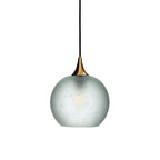 767 Single Pendant Light-Bicycle Glass Co-Polished Brass - 4ft Cord-Celestial-Eco Clear-Bicycle Glass Co