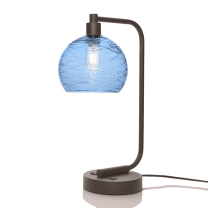 767 Spun: Table Lamp-Glass-Bicycle Glass Co - Hotshop-Steel Blue-Dark Bronze-Bicycle Glass Co