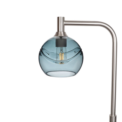 767 Swell: Floor Lamp-Glass-Bicycle Glass Co - Hotshop-Slate Gray-Brushed Nickel-Bicycle Glass Co