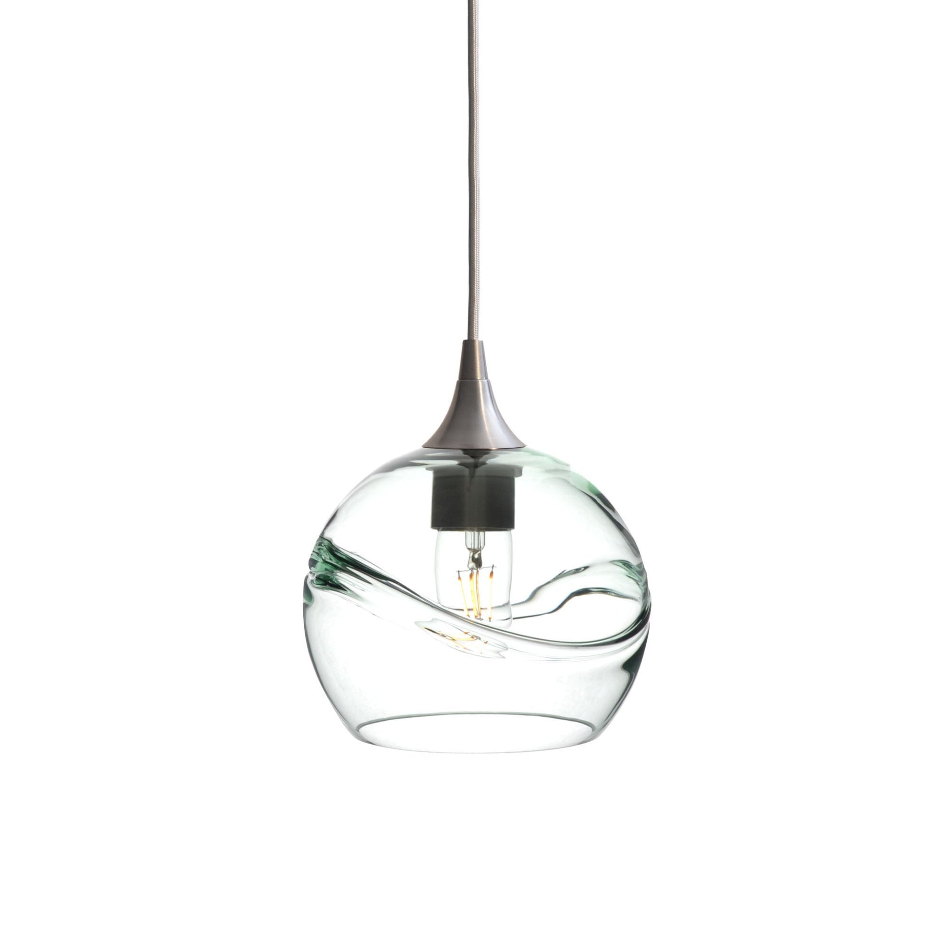767 Swell: Single Pendant Light-Glass-Bicycle Glass Co - Hotshop-Eco Clear-Bicycle Glass Co