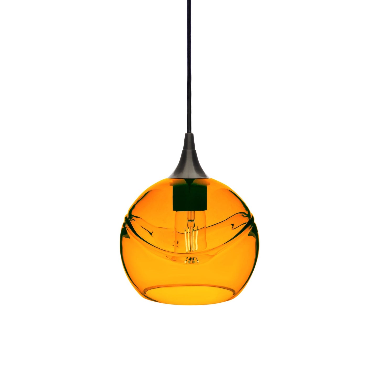 767 Swell: Single Pendant Light-Glass-Bicycle Glass Co - Hotshop-Harvest Gold-Antique Bronze-Bicycle Glass Co