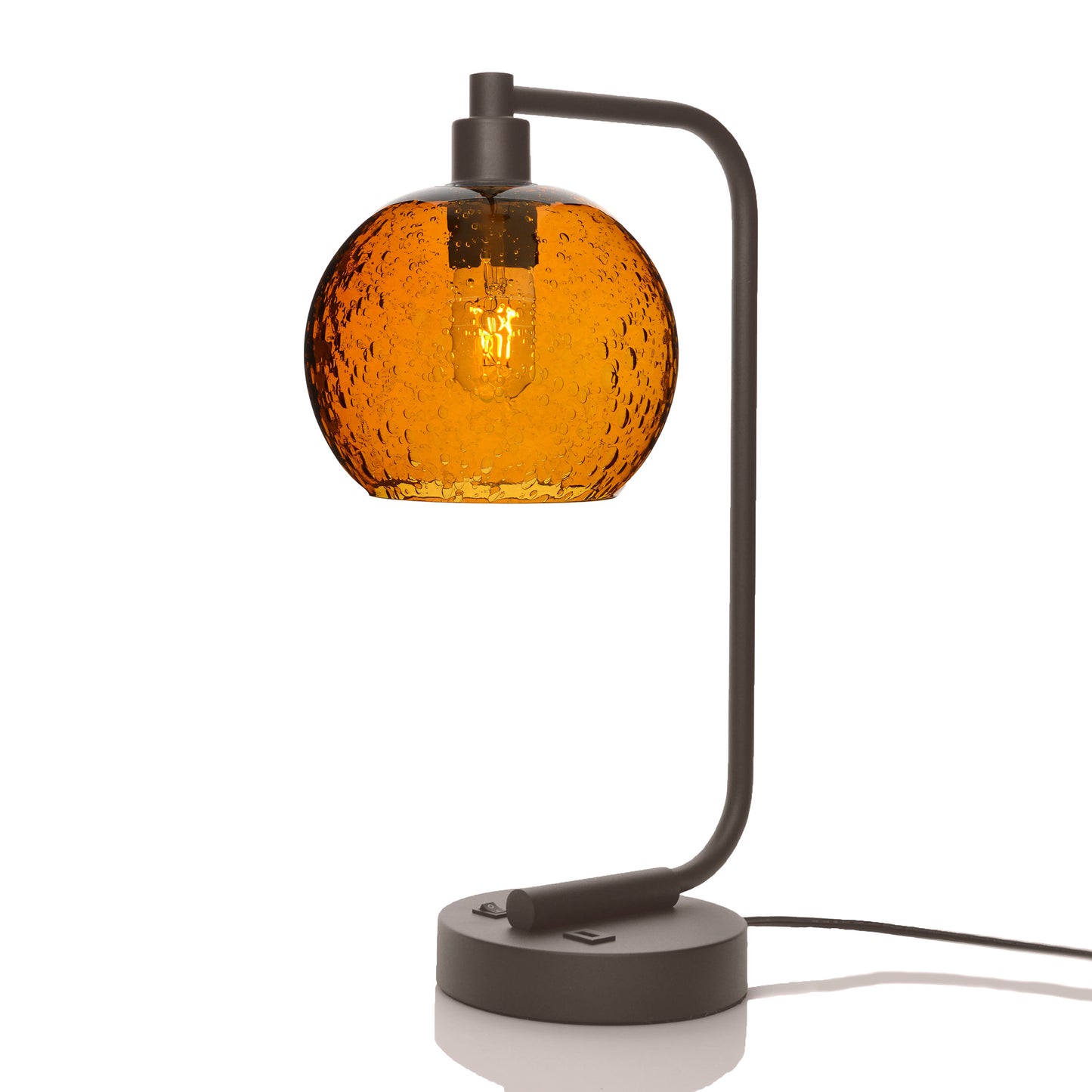 767 Table Lamp-Glass-Bicycle Glass Co - Hardware-Lunar-Steel Blue-Brushed Nickel-Bicycle Glass Co