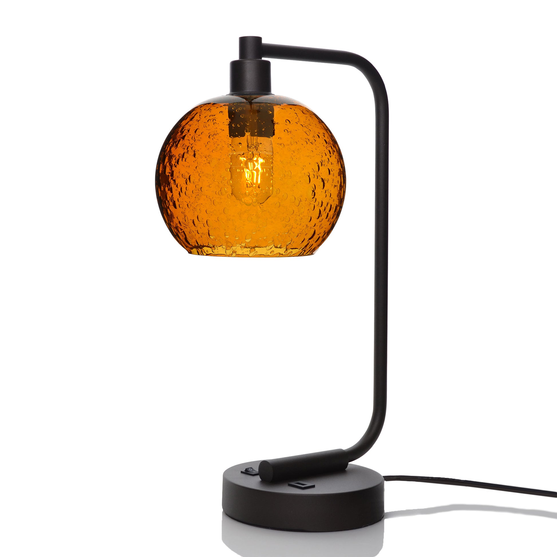 767 Table Lamp-Glass-Bicycle Glass Co - Hardware-Lunar-Steel Blue-Brushed Nickel-Bicycle Glass Co
