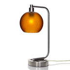 767 Table Lamp-Glass-Bicycle Glass Co - Hardware-Celestial-Golden Amber-Brushed Nickel-Bicycle Glass Co