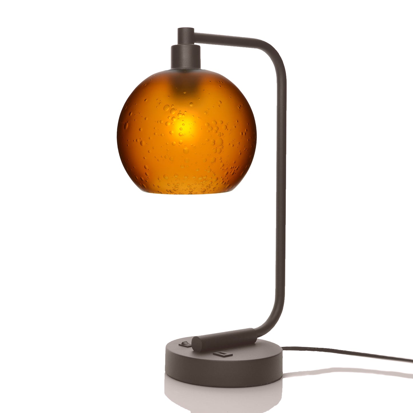 767 Table Lamp-Glass-Bicycle Glass Co - Hardware-Celestial-Golden Amber-Dark Bronze-Bicycle Glass Co