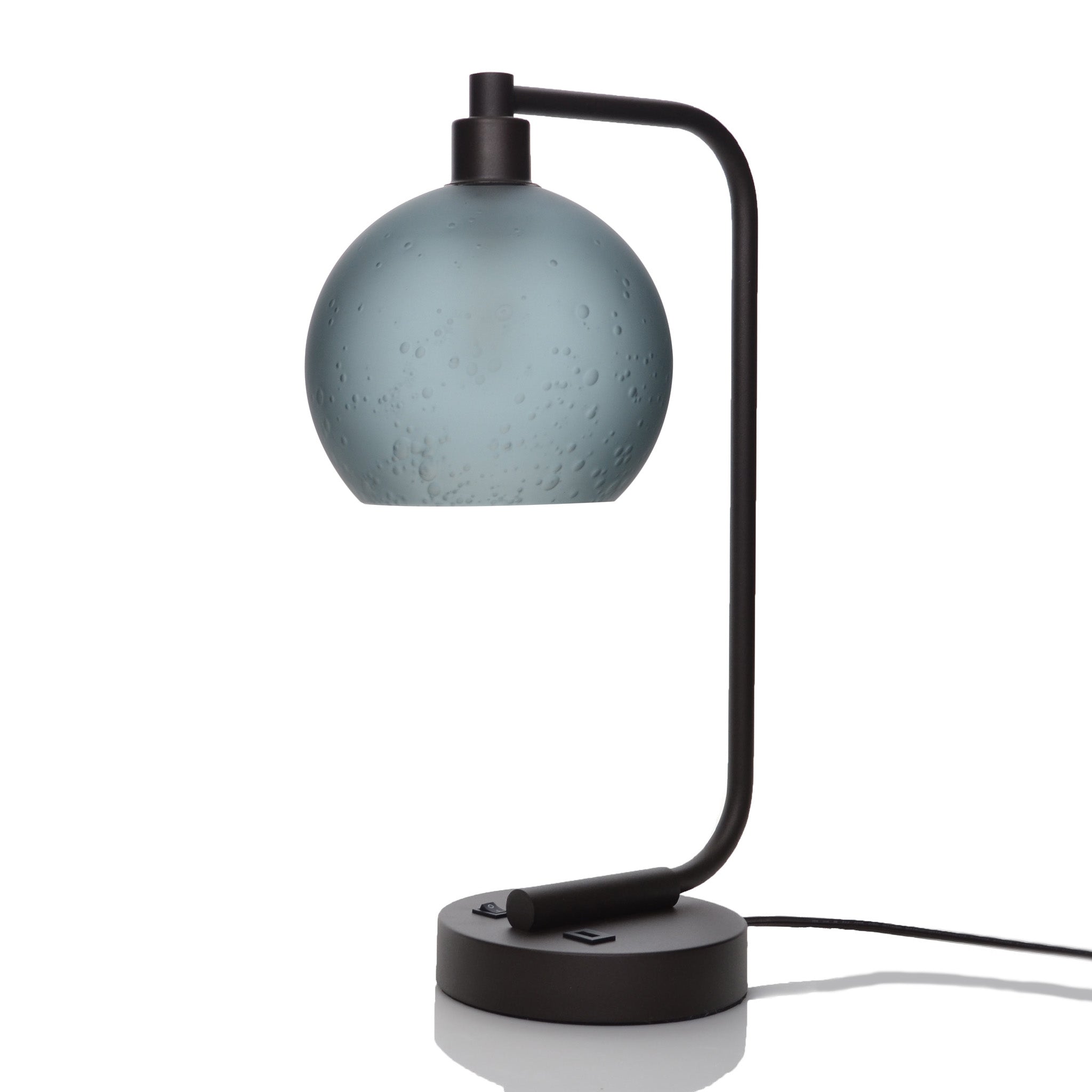 767 Table Lamp-Glass-Bicycle Glass Co - Hardware-Celestial-Slate Gray-Dark Bronze-Bicycle Glass Co