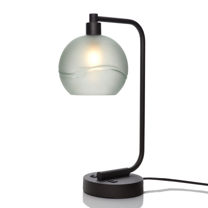 767 Table Lamp-Glass-Bicycle Glass Co - Hardware-Glacial-Eco Clear-Matte Black-Bicycle Glass Co