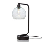 767 Table Lamp-Glass-Bicycle Glass Co - Hardware-Lunar-Eco Clear-Matte Black-Bicycle Glass Co