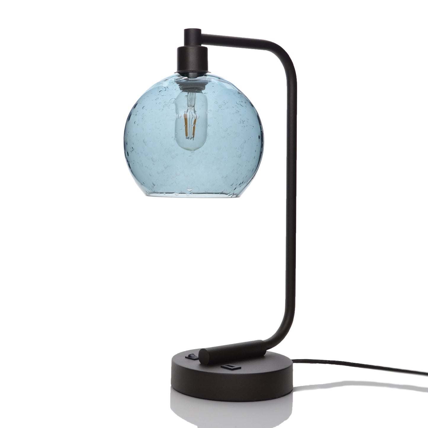767 Table Lamp-Glass-Bicycle Glass Co - Hardware-Lunar-Slate Gray-Dark Bronze-Bicycle Glass Co