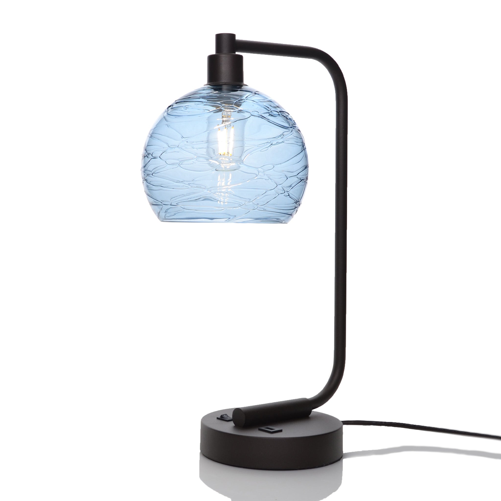 767 Table Lamp-Glass-Bicycle Glass Co - Hardware-Spun-Steel Blue-Dark Bronze-Bicycle Glass Co