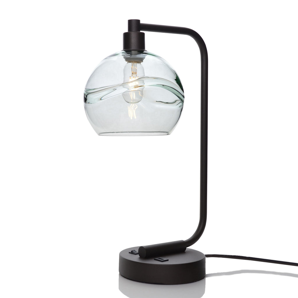 767 Table Lamp-Glass-Bicycle Glass Co - Hardware-Swell-Eco Clear-Matte Black-Bicycle Glass Co