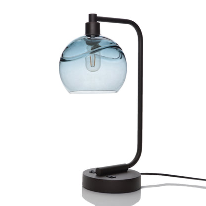 767 Table Lamp-Glass-Bicycle Glass Co - Hardware-Swell-Slate Gray-Dark Bronze-Bicycle Glass Co
