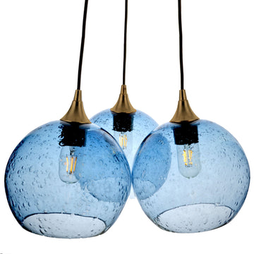 Lunar / Steel Blue / Polished Brass - 4ft Cord