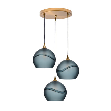 Polished Brass - 4ft Cord / Glacial / Slate Gray