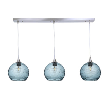 Brushed Nickel - 4ft Cord / Spun / Slate Gray