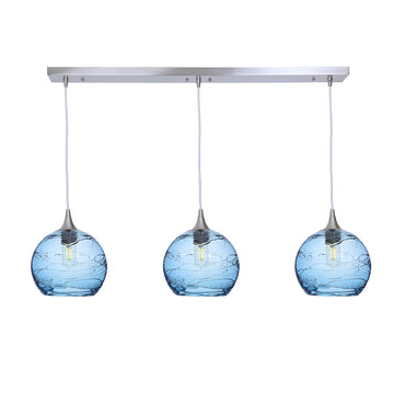 Brushed Nickel - 4ft Cord / Spun / Steel Blue
