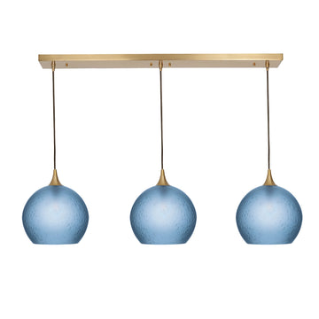 Polished Brass - 4ft Cord / Celestial / Steel Blue