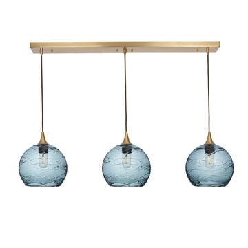 Polished Brass - 4ft Cord / Spun / Slate Gray
