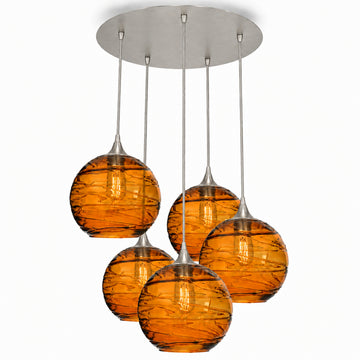Spun / Golden Amber / Brushed Nickel - 4ft Cord