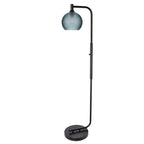 768 Celestial: Floor Lamp-Glass-Bicycle Glass Co - Hotshop-Golden Amber-Matte Black-Bicycle Glass Co