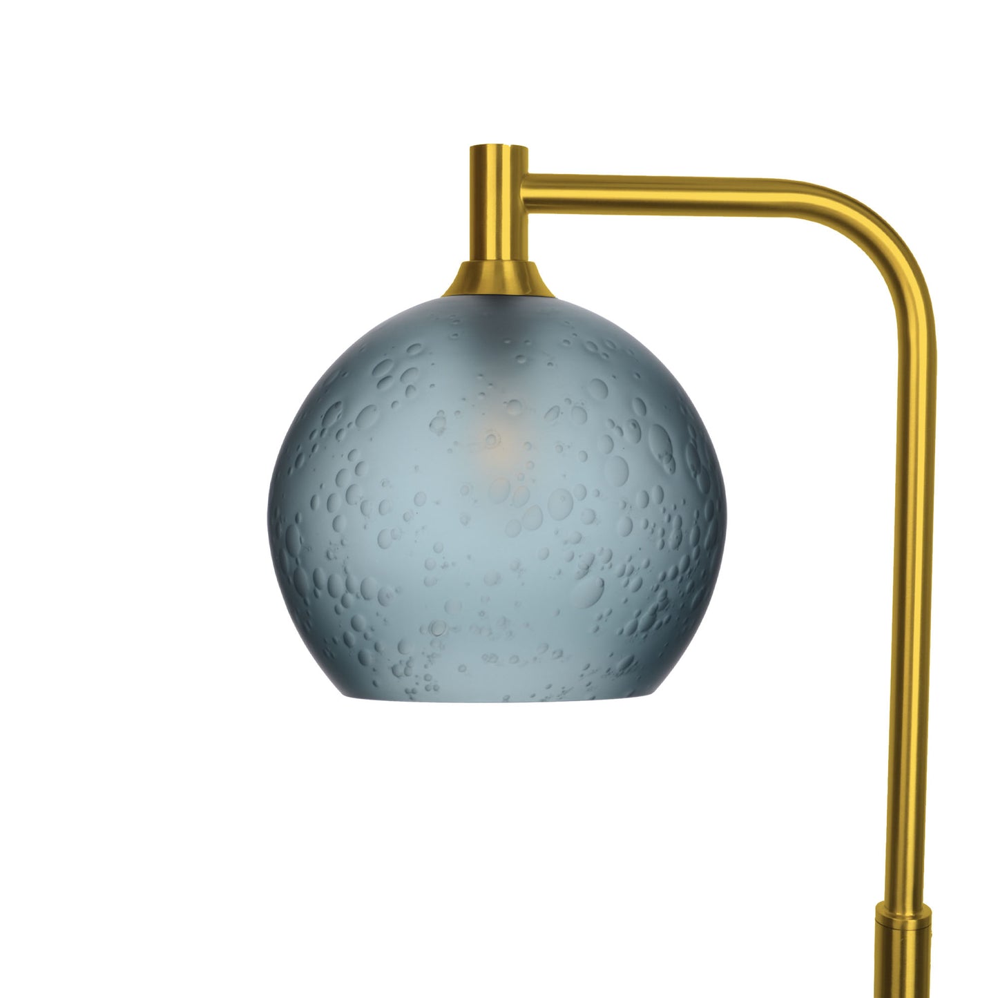 768 Celestial: Floor Lamp-Glass-Bicycle Glass Co - Hotshop-Slate Gray-Polished Brass-Bicycle Glass Co