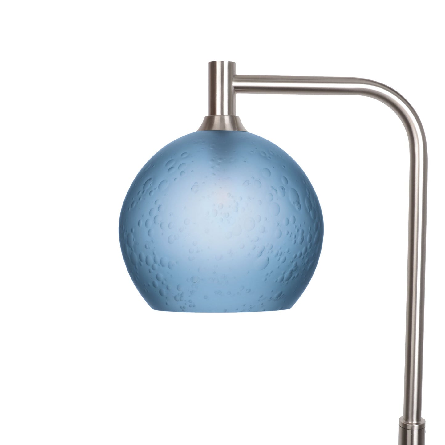 768 Celestial: Floor Lamp-Glass-Bicycle Glass Co - Hotshop-Steel Blue-Brushed Nickel-Bicycle Glass Co