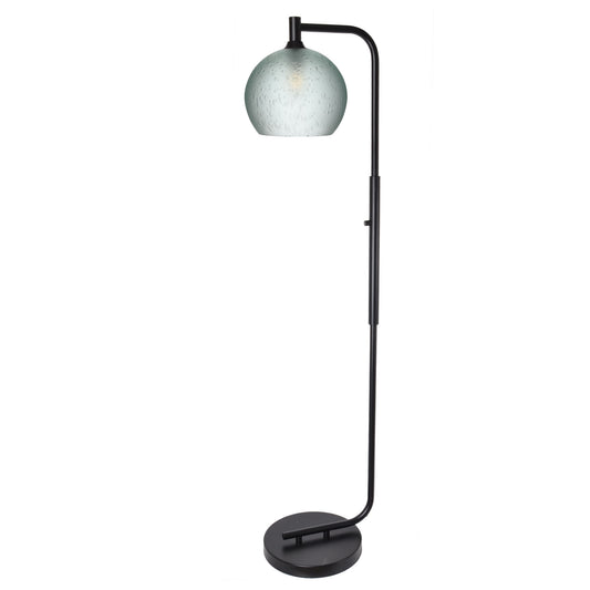 768 Celestial: Floor Lamp-Glass-Bicycle Glass Co - Hotshop-Steel Blue-Matte Black-Bicycle Glass Co