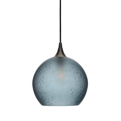 768 Celestial: Single Pendant Light-Glass-Bicycle Glass Co - Hotshop-Slate Gray-Antique Bronze-Bicycle Glass Co
