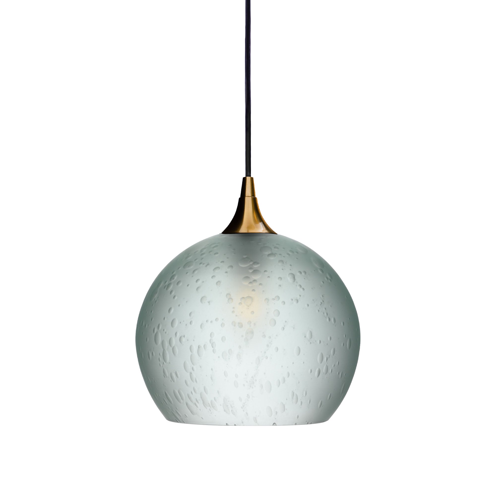768 Celestial: Single Pendant Light-Glass-Bicycle Glass Co - Hotshop-Eco Clear-Polished Brass-Bicycle Glass Co
