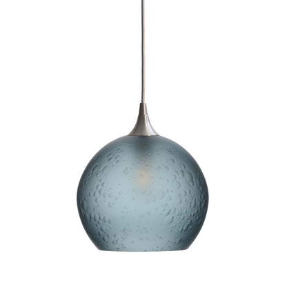 768 Celestial: Single Pendant Light-Glass-Bicycle Glass Co - Hotshop-Slate Gray-Brushed Nickel-Bicycle Glass Co