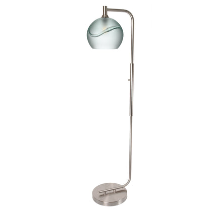 768 Floor Lamp-Glass-Bicycle Glass Co - Hotshop-Lunar-Steel Blue-Brushed Nickel-Bicycle Glass Co