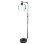 768 Floor Lamp-Glass-Bicycle Glass Co - Hotshop-Lunar-Steel Blue-Brushed Nickel-Bicycle Glass Co