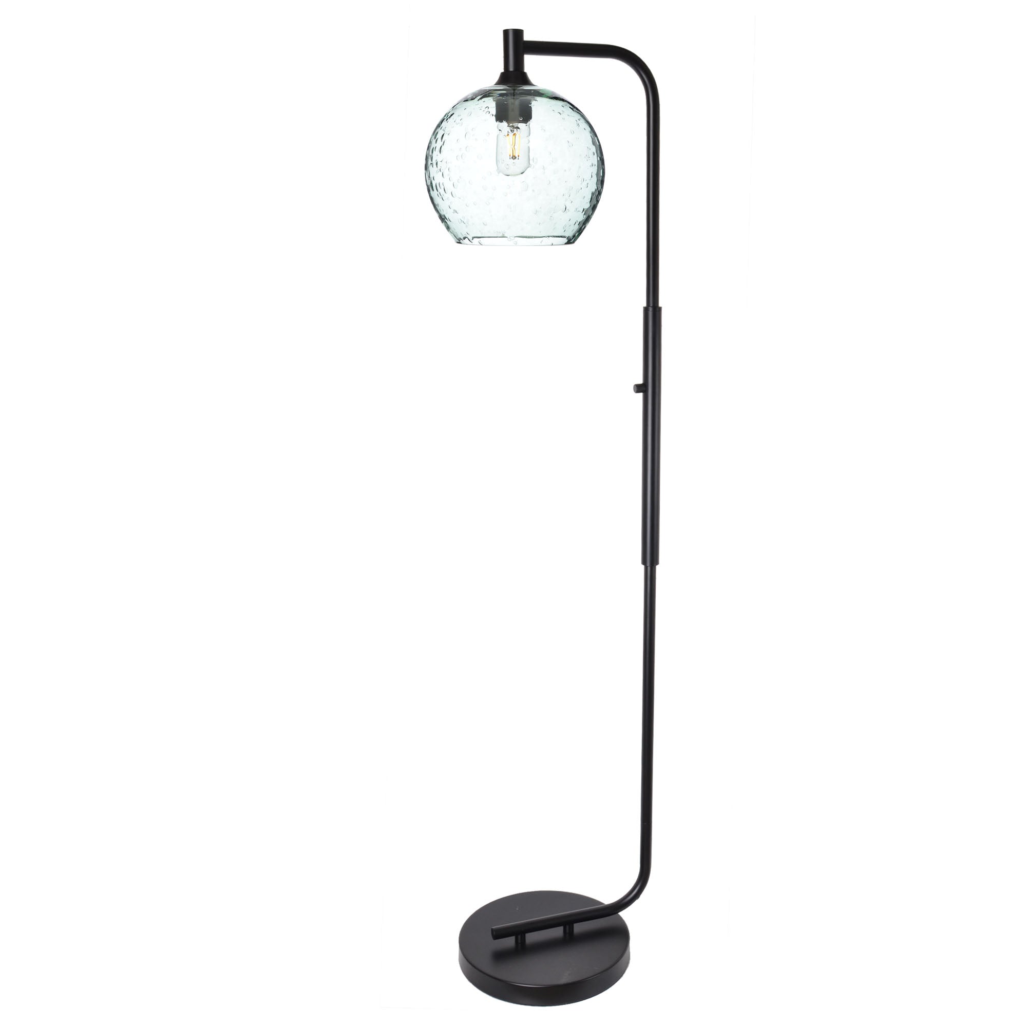768 Floor Lamp-Glass-Bicycle Glass Co - Hotshop-Lunar-Steel Blue-Brushed Nickel-Bicycle Glass Co