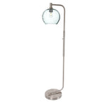 768 Floor Lamp-Glass-Bicycle Glass Co - Hotshop-Lunar-Steel Blue-Brushed Nickel-Bicycle Glass Co