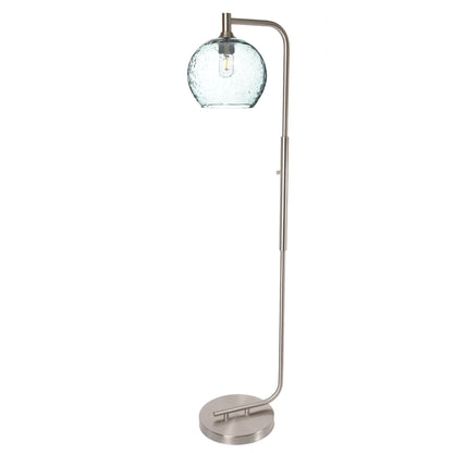 768 Floor Lamp-Glass-Bicycle Glass Co - Hotshop-Lunar-Steel Blue-Brushed Nickel-Bicycle Glass Co