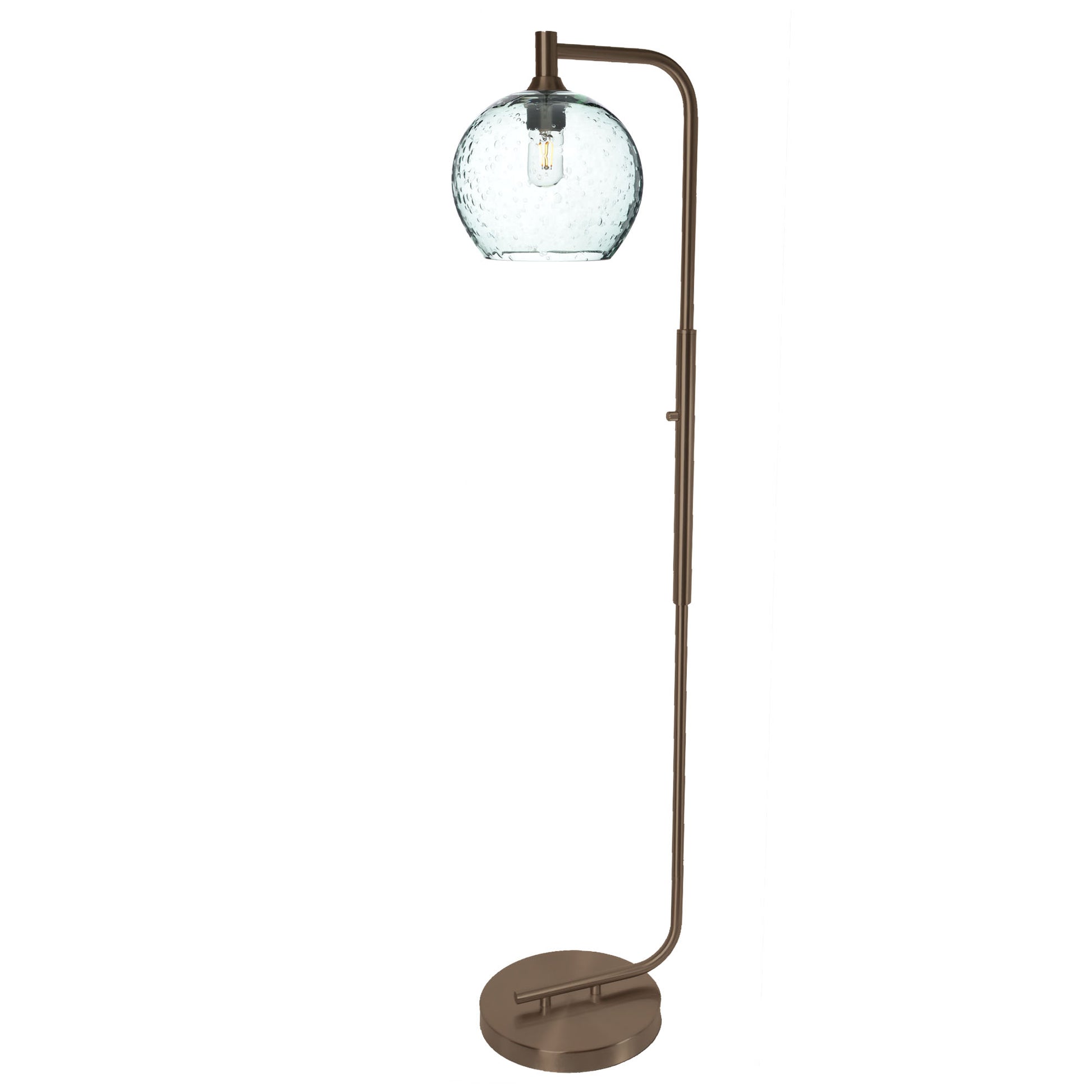 768 Floor Lamp-Glass-Bicycle Glass Co - Hotshop-Lunar-Steel Blue-Brushed Nickel-Bicycle Glass Co
