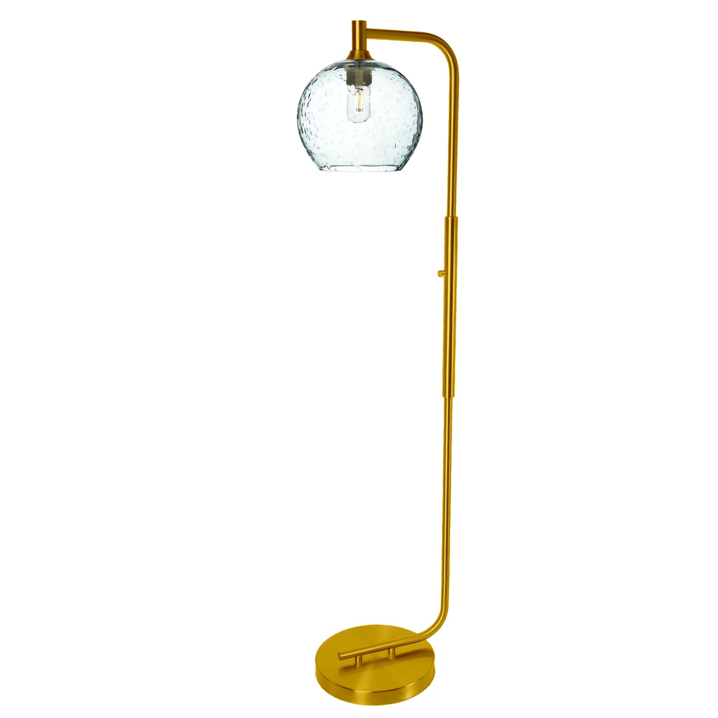 768 Floor Lamp-Glass-Bicycle Glass Co - Hotshop-Lunar-Steel Blue-Brushed Nickel-Bicycle Glass Co