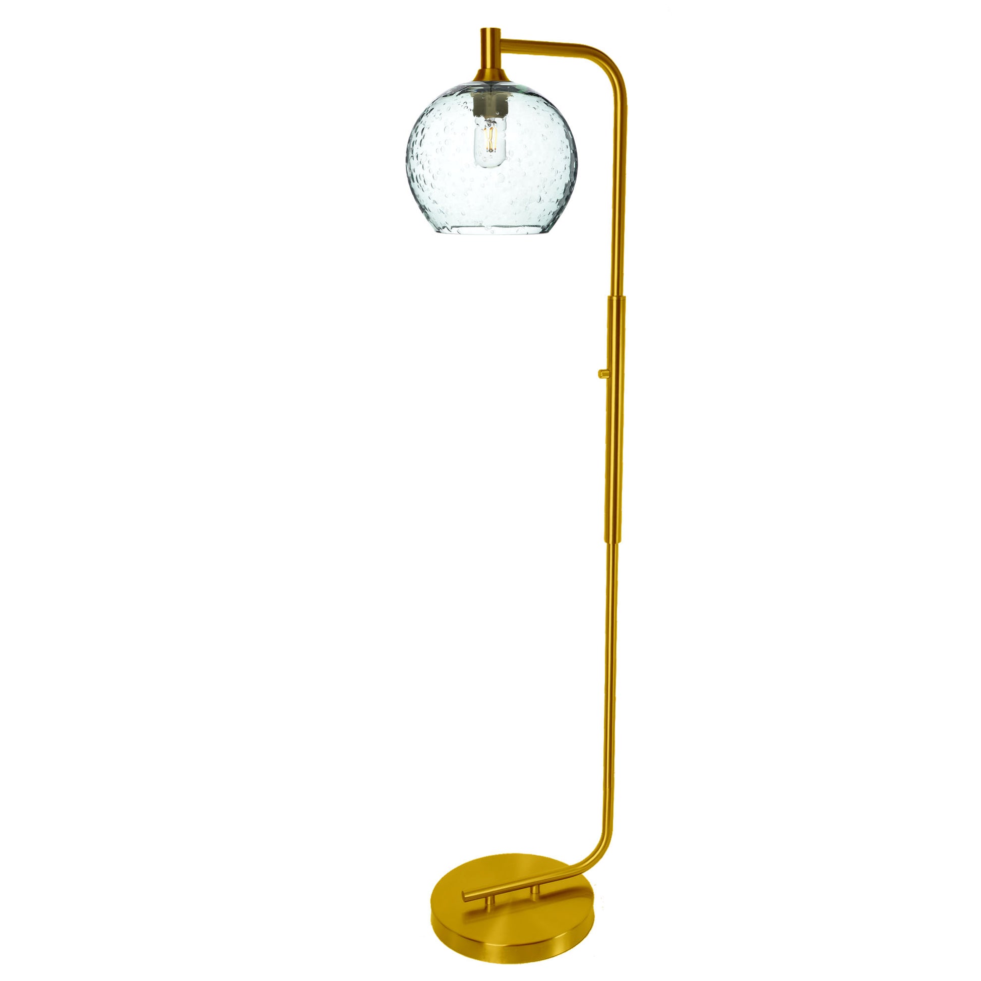 768 Floor Lamp-Glass-Bicycle Glass Co - Hotshop-Lunar-Steel Blue-Brushed Nickel-Bicycle Glass Co