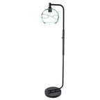 768 Floor Lamp-Glass-Bicycle Glass Co - Hotshop-Lunar-Steel Blue-Brushed Nickel-Bicycle Glass Co