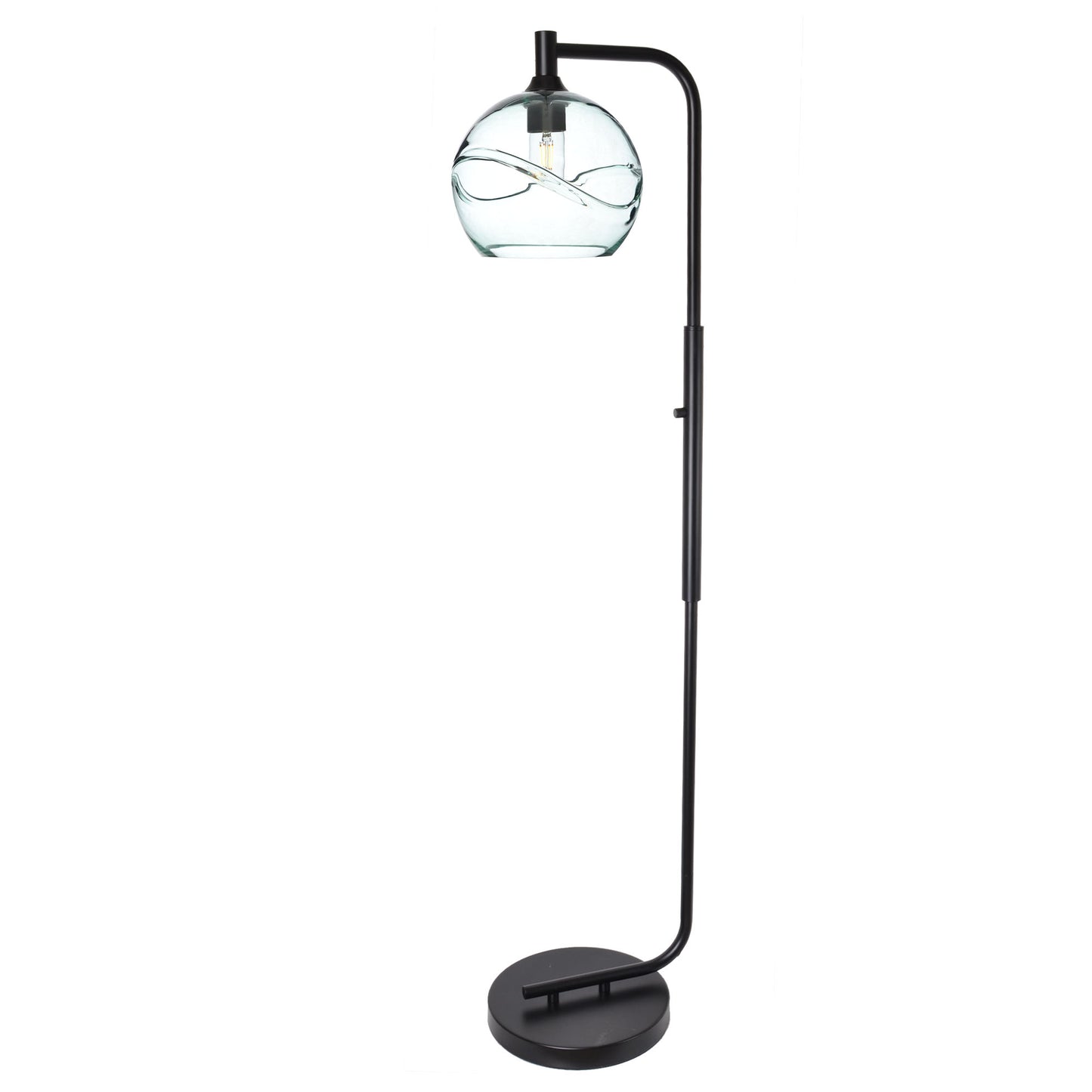 768 Floor Lamp-Glass-Bicycle Glass Co - Hotshop-Lunar-Steel Blue-Brushed Nickel-Bicycle Glass Co