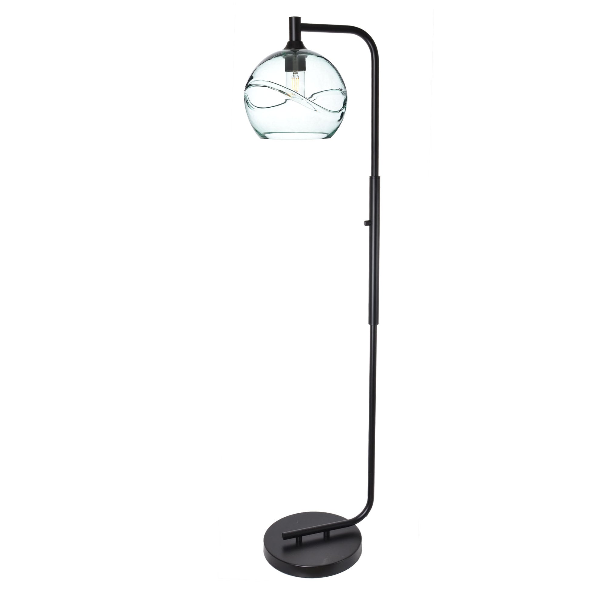 768 Floor Lamp-Glass-Bicycle Glass Co - Hotshop-Lunar-Steel Blue-Brushed Nickel-Bicycle Glass Co