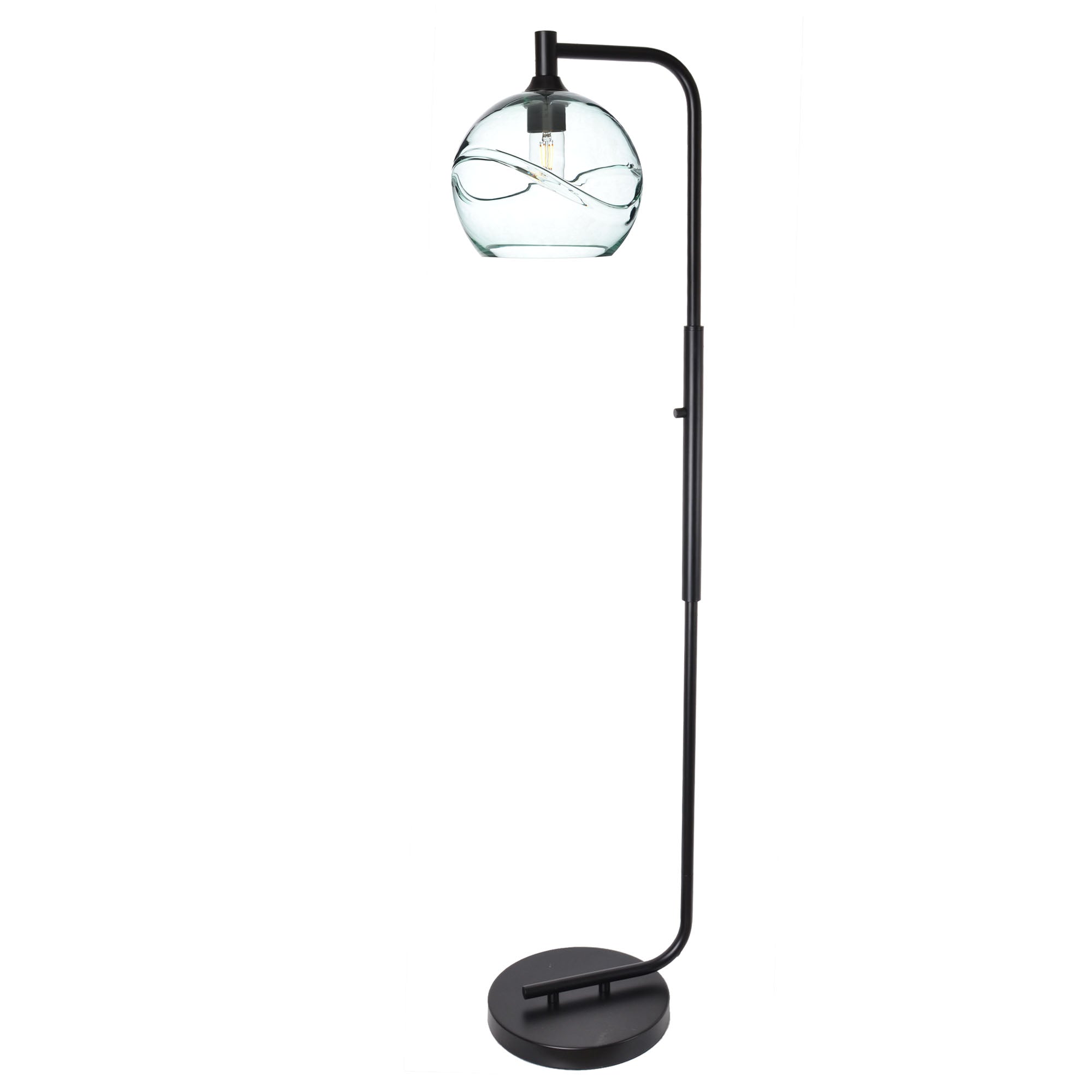 768 Floor Lamp-Glass-Bicycle Glass Co - Hotshop-Lunar-Steel Blue-Brushed Nickel-Bicycle Glass Co